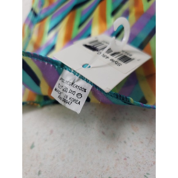 Spring Colors Scarf 19x29 - 100% Polyester Scarf - Picture 3 of 4